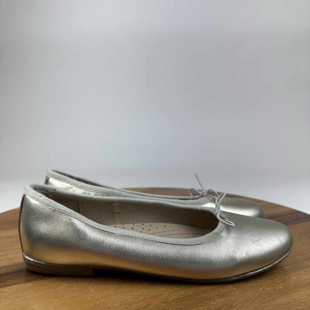 Big Kids Girls Old Soles Brule Gold Leather Bow Ballet Flats Size EU 36 EUC